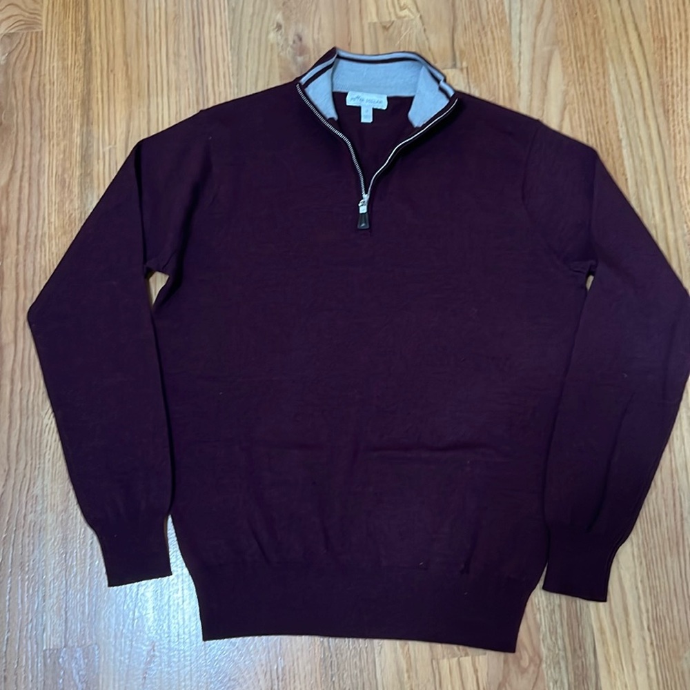 Petter Millar Size S Half Zip MerinoWool/ Silk Sweater Top Golf